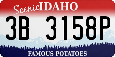 ID license plate 3B3158P