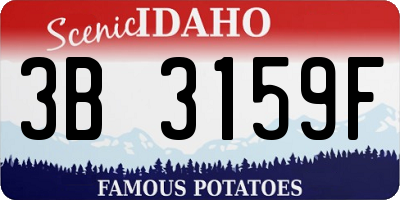 ID license plate 3B3159F