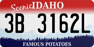 ID license plate 3B3162L