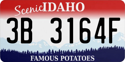 ID license plate 3B3164F