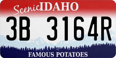 ID license plate 3B3164R