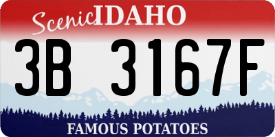 ID license plate 3B3167F