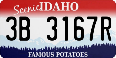 ID license plate 3B3167R