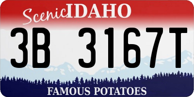 ID license plate 3B3167T