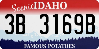 ID license plate 3B3169B