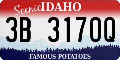ID license plate 3B3170Q