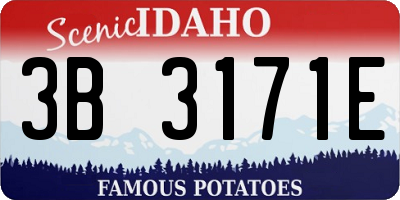 ID license plate 3B3171E