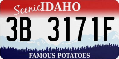 ID license plate 3B3171F