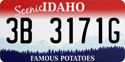 ID license plate 3B3171G