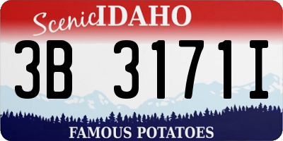 ID license plate 3B3171I