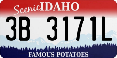 ID license plate 3B3171L