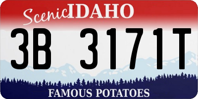 ID license plate 3B3171T