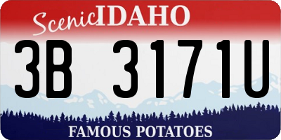 ID license plate 3B3171U