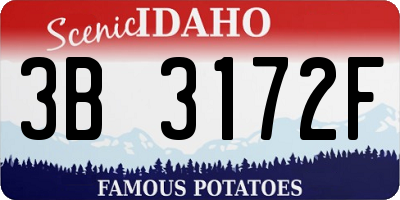 ID license plate 3B3172F