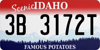 ID license plate 3B3172T