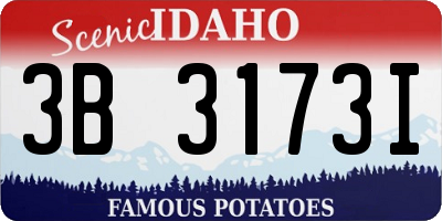 ID license plate 3B3173I