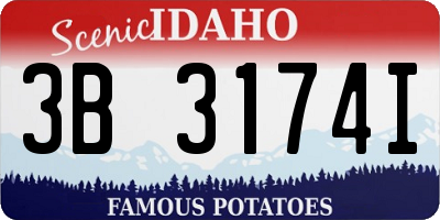 ID license plate 3B3174I