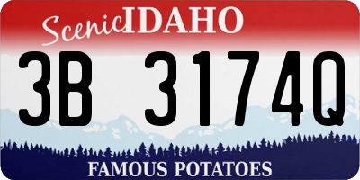 ID license plate 3B3174Q