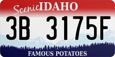 ID license plate 3B3175F