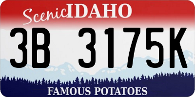 ID license plate 3B3175K