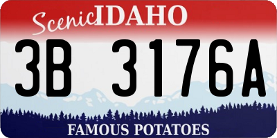 ID license plate 3B3176A