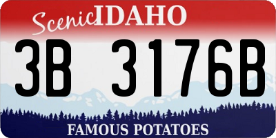 ID license plate 3B3176B