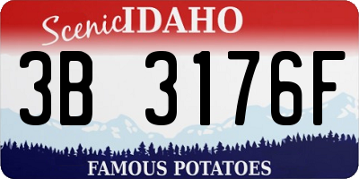 ID license plate 3B3176F