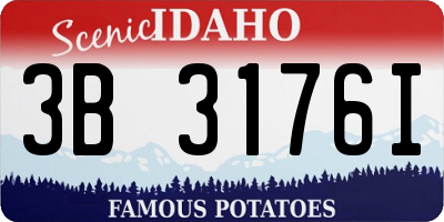 ID license plate 3B3176I
