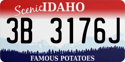 ID license plate 3B3176J