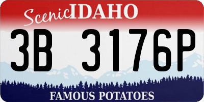 ID license plate 3B3176P