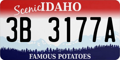 ID license plate 3B3177A