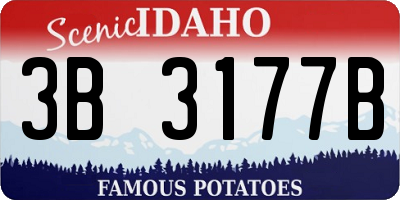ID license plate 3B3177B