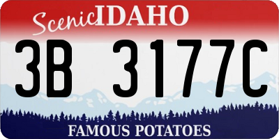 ID license plate 3B3177C