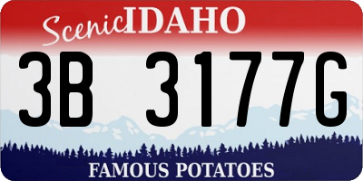ID license plate 3B3177G