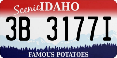 ID license plate 3B3177I