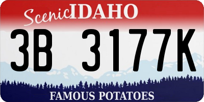 ID license plate 3B3177K