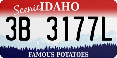 ID license plate 3B3177L