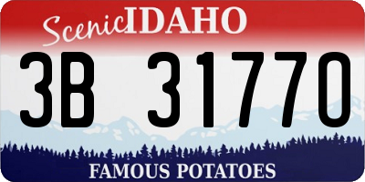 ID license plate 3B3177O
