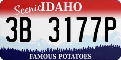 ID license plate 3B3177P