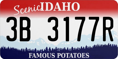 ID license plate 3B3177R