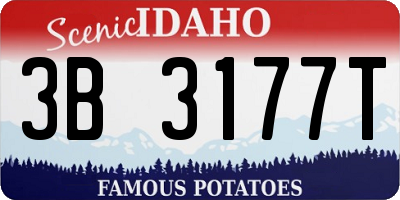ID license plate 3B3177T