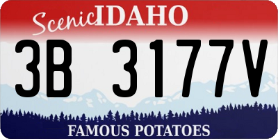 ID license plate 3B3177V