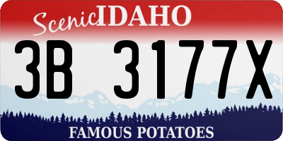 ID license plate 3B3177X