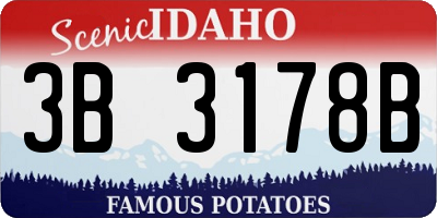 ID license plate 3B3178B