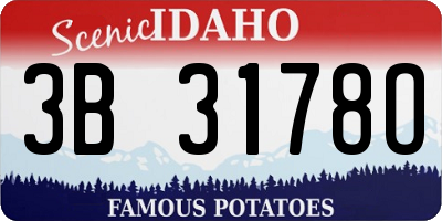 ID license plate 3B3178O