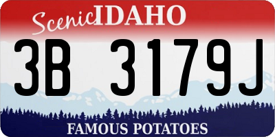 ID license plate 3B3179J