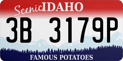ID license plate 3B3179P