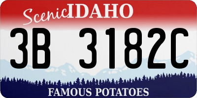 ID license plate 3B3182C