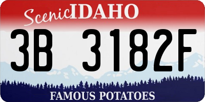 ID license plate 3B3182F
