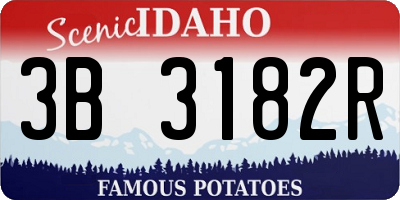ID license plate 3B3182R